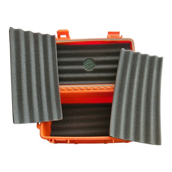 Cigar Caddy 15 Cigar Waterproof Travel Humidor, Blaze Orange - Picture 2 of 5